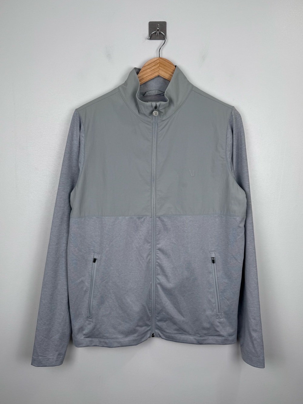Vuori Men Sunday Element Track Grey Jacket Size Small
